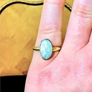 **SOLD**Vintage 10k Yellow Gold Genuine Opal Ring